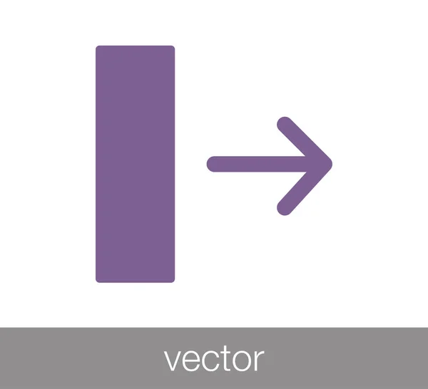 Következő szimbólum, a jobbra mutató nyíl — Stock Vector