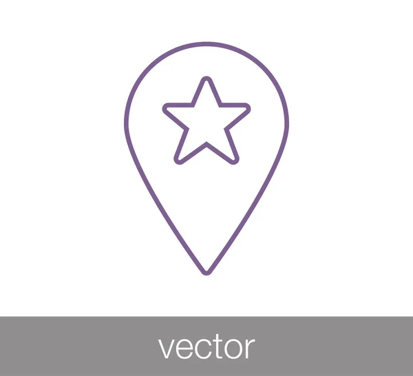 Navigationsstift-Symbol — Stockvektor