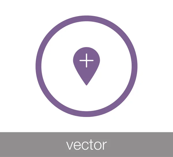 Mappa icona puntatore — Vettoriale Stock