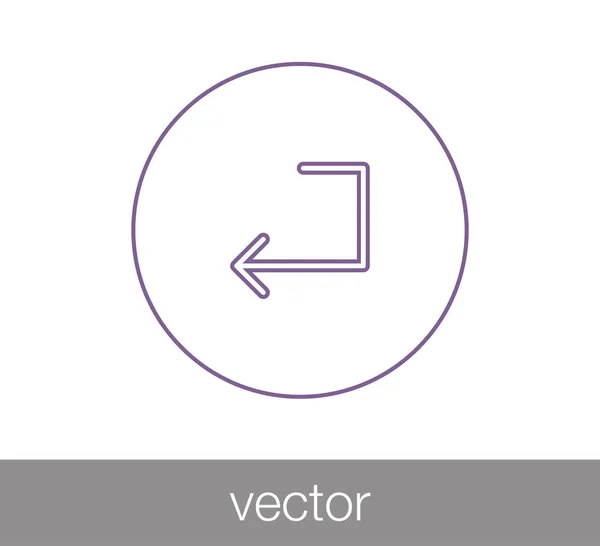 Introduzca el icono clave — Vector de stock