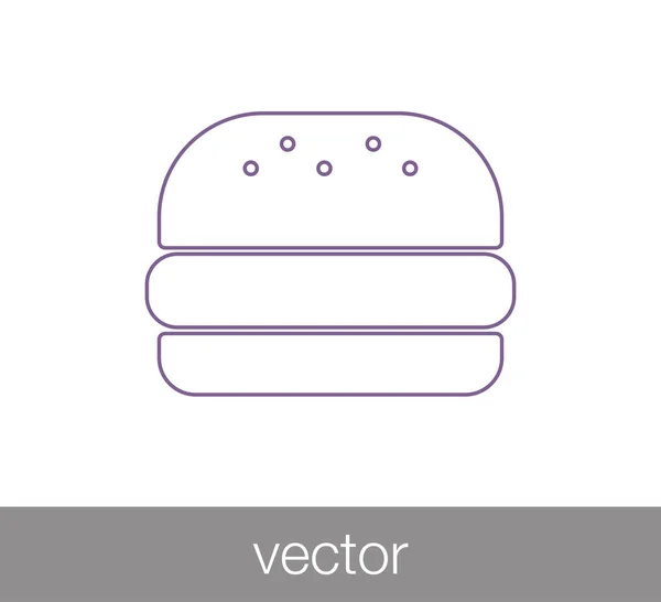 Icône plate Burger — Image vectorielle