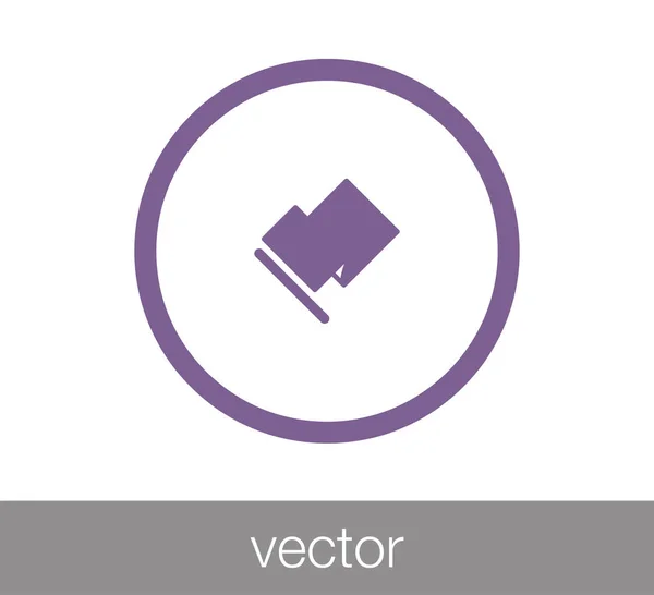 Drapeau icône simple — Image vectorielle