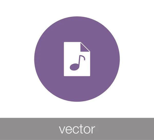 Icono de archivo de audio . — Archivo Imágenes Vectoriales