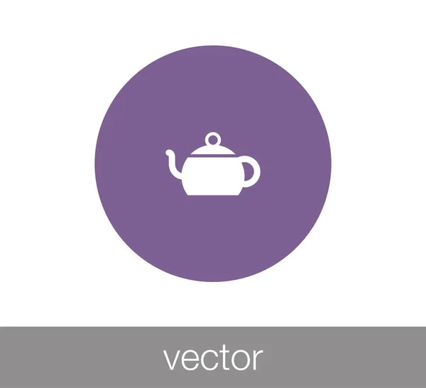 Teapot flat icon — Stock Vector