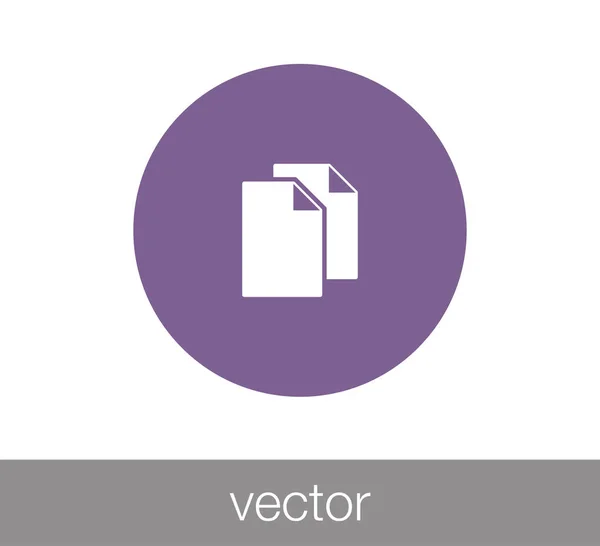 Documento icono plano — Vector de stock