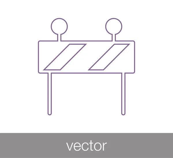 Icono de barrera de construcción . — Vector de stock