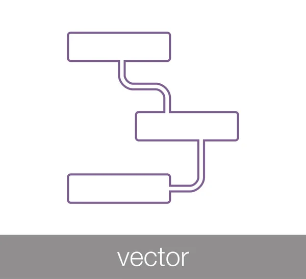 Hierarchia hálózat ikon — Stock Vector