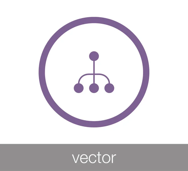 Hierarchie-Netzwerk-Symbol — Stockvektor