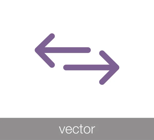 Transzfer lapos ikon — Stock Vector