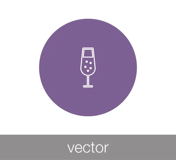 Egy pohár pezsgő ikon — Stock Vector