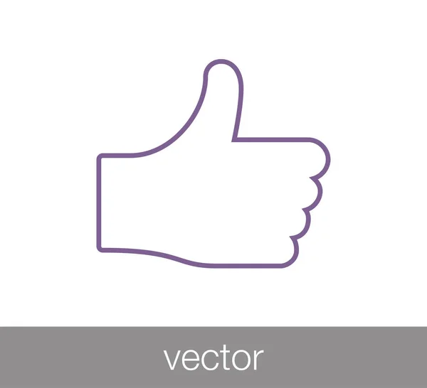 Pulgar hacia arriba icono de símbolo — Vector de stock