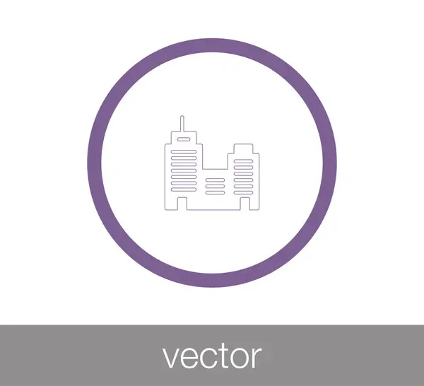Building flat icon. — Stock Vector
