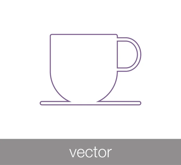 Cup flat icon — Stock Vector