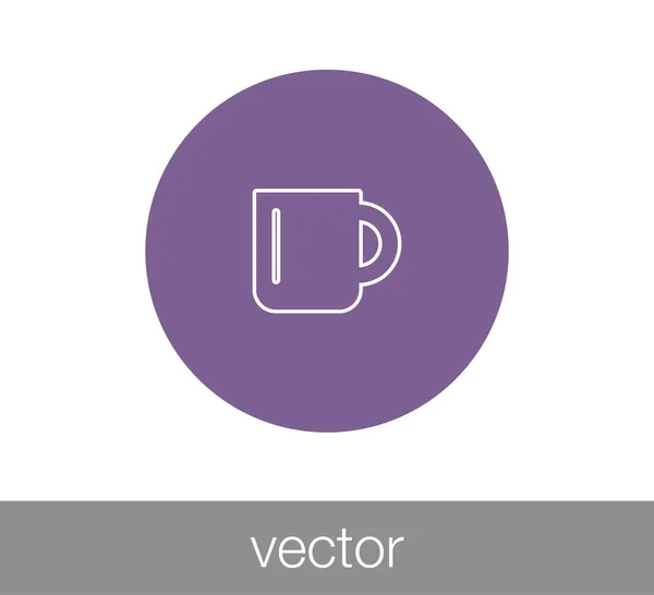 Cup flat icon — Stock Vector