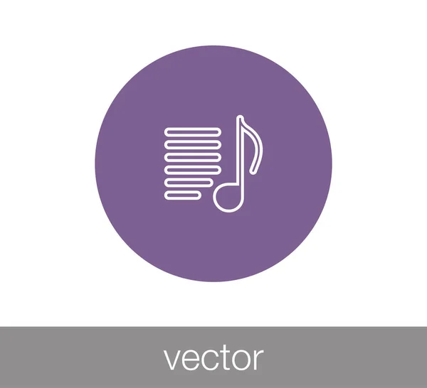 Icono de nota musical. — Vector de stock