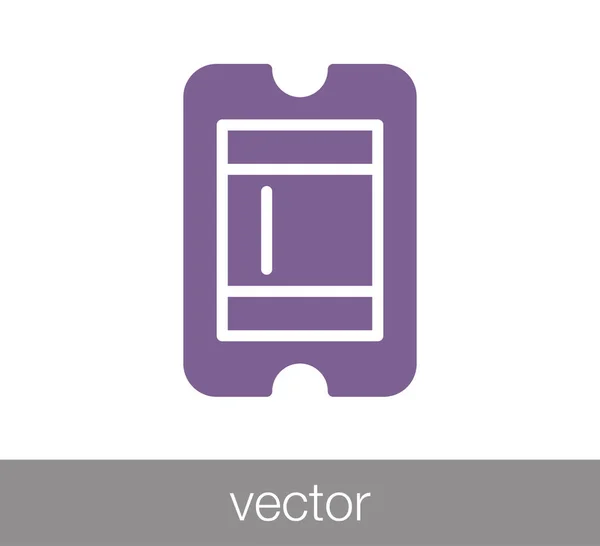 Ticket-Flat-Symbol — Stockvektor