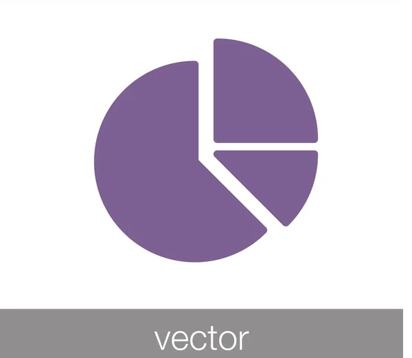 Diagramm flaches Symbol — Stockvektor