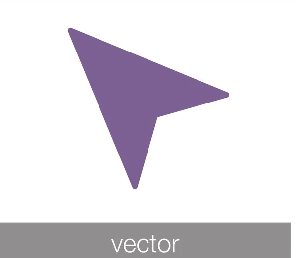 Ícone plano cursor — Vetor de Stock