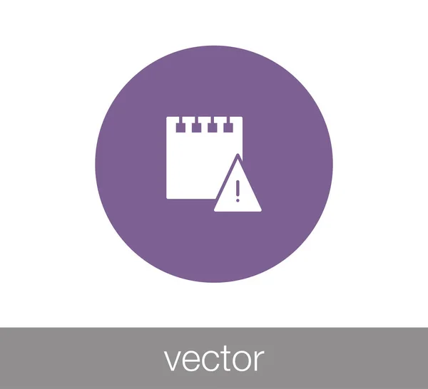 Icono de documento dañado — Vector de stock
