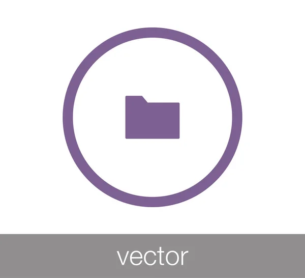 Icono de carpeta simple — Vector de stock