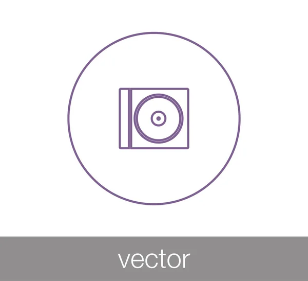 Icono de disco CD — Vector de stock