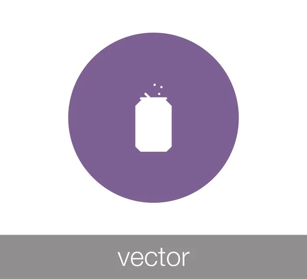 Icono plano de soda — Vector de stock