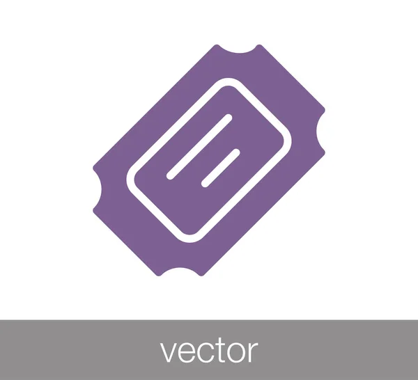 Ticket-Flat-Symbol — Stockvektor