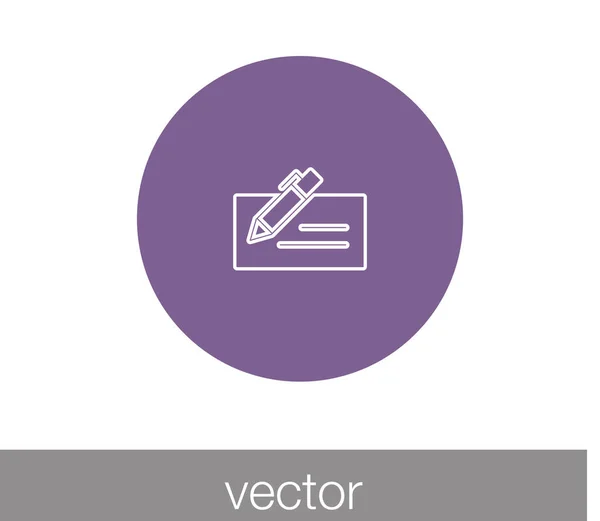 Pictogram bankcheque. — Stockvector