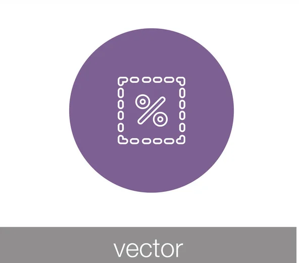 Icona percentuale. Icona di vendita . — Vettoriale Stock