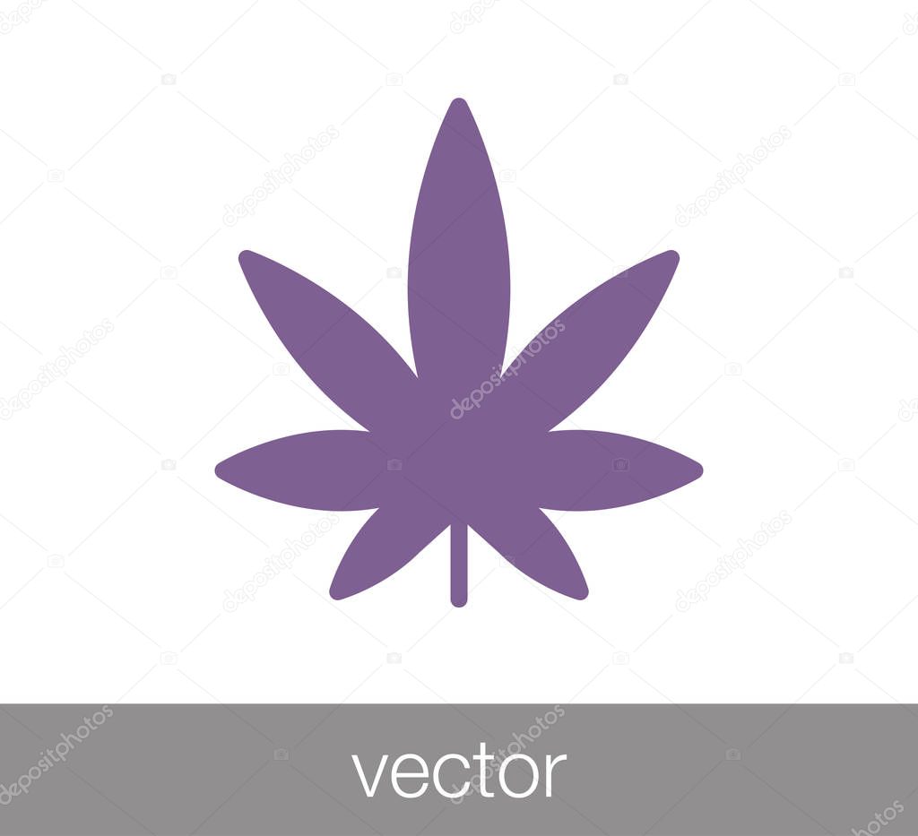 Cannabis leaf icon.