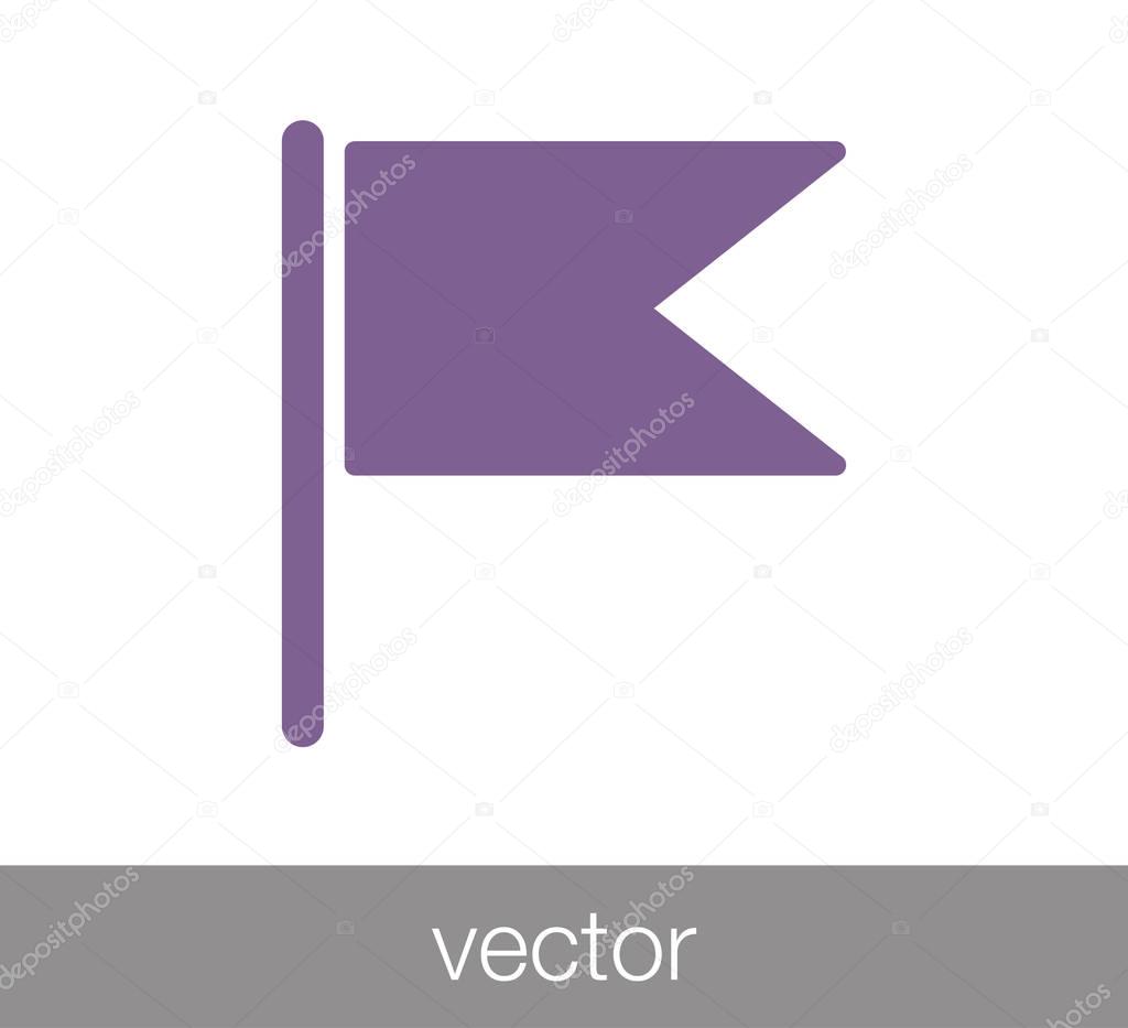 Flag simple icon