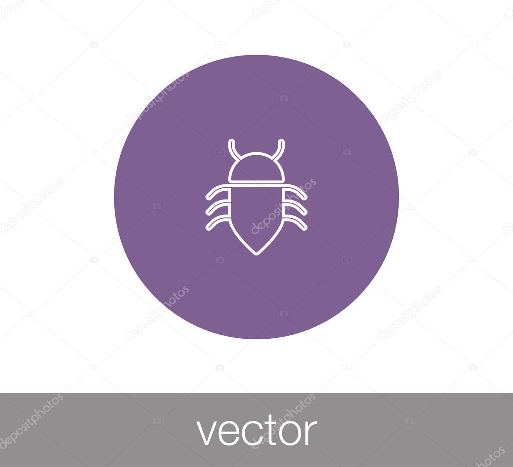 Bug flat icon