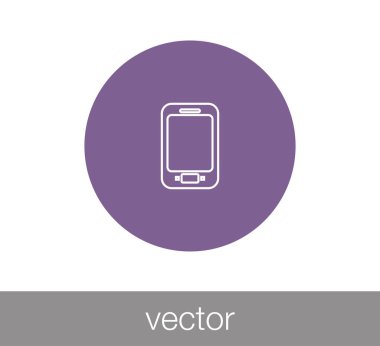 Telefon Düz Simgesi.