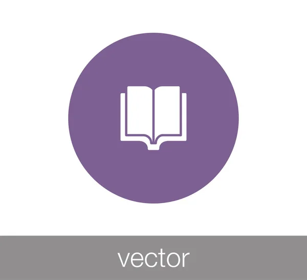 Libro Icono plano — Vector de stock