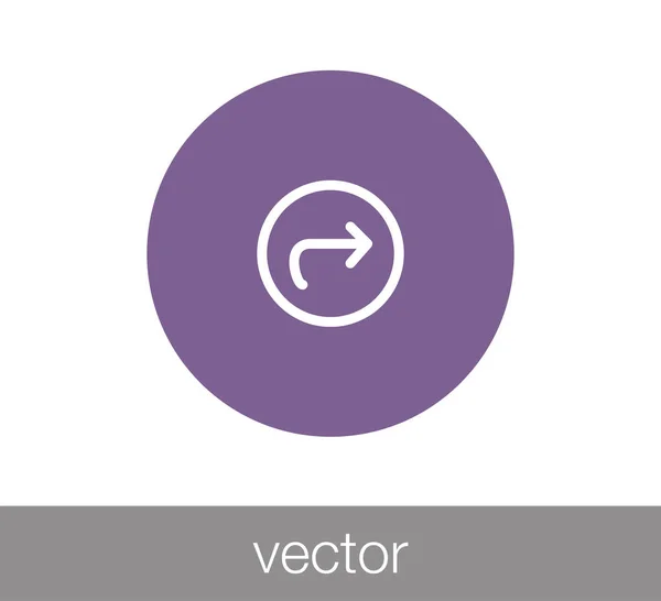 Icono de respuesta con flecha derecha — Vector de stock