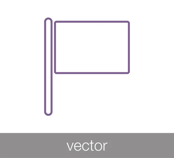 Enkla flaggikonen — Stock vektor