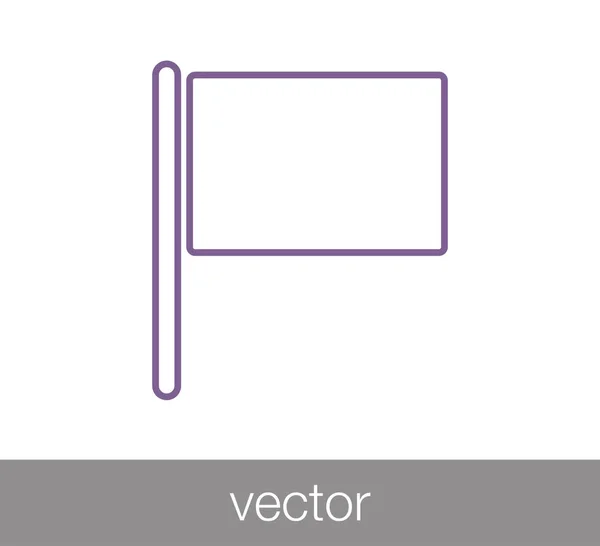 Bandera icono simple — Vector de stock