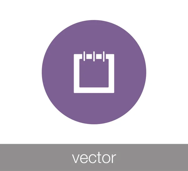 Cuaderno icono plano — Vector de stock