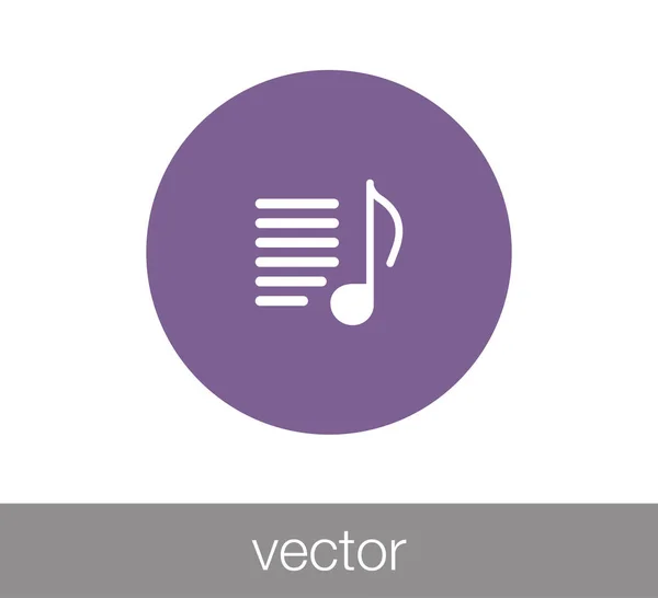 Icono de nota musical. — Vector de stock