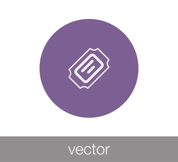 Ticket-Flat-Symbol — Stockvektor