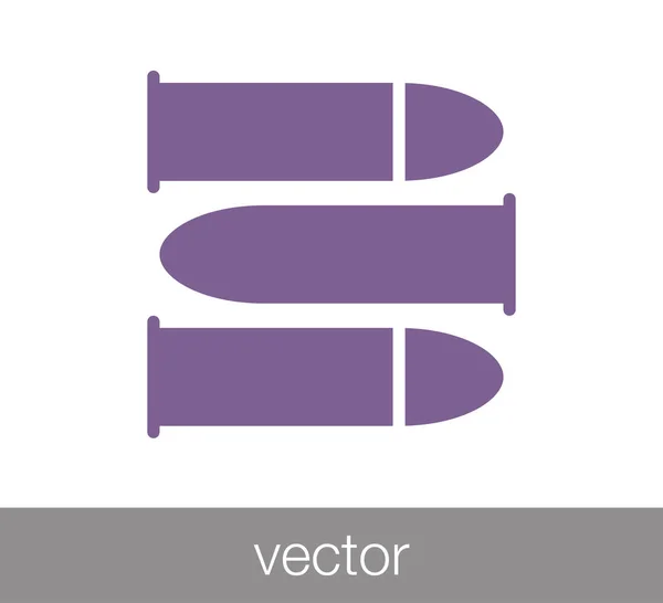 Golyók lapos ikon — Stock Vector