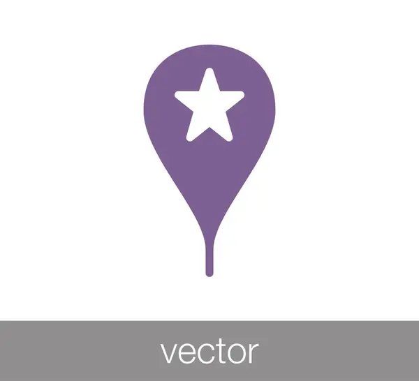 Navigationsstift-Symbol — Stockvektor