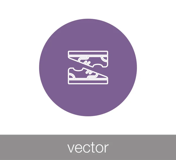 Par de zapatos icono . — Vector de stock