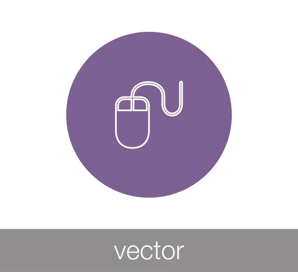 Icono del ratón ordenador . — Vector de stock