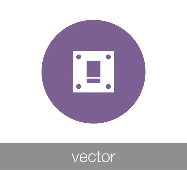 Commutateur icône plate — Image vectorielle