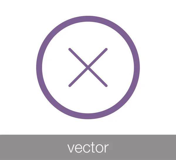Firma cerrada con marca cruzada — Vector de stock
