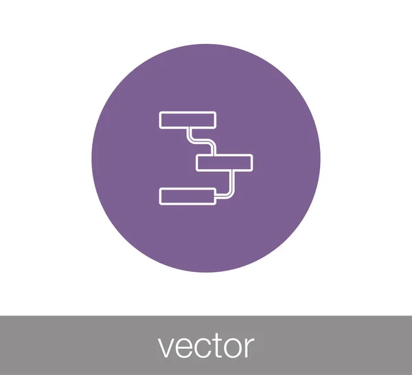 Icono de red jerárquica — Vector de stock