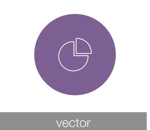 Gráfico ícone plano — Vetor de Stock