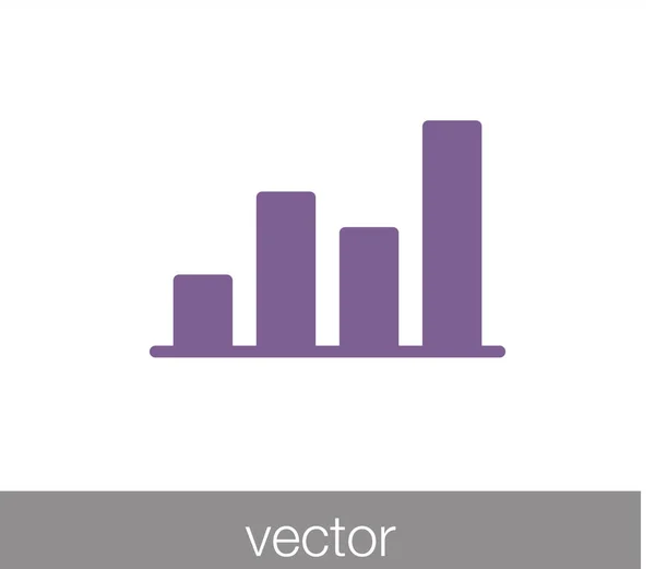 Gráfico icono plano — Vector de stock