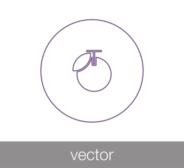 Ícone simples laranja — Vetor de Stock